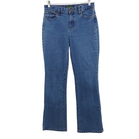 Lauren Ralph Lauren Classic Bootcut Jeans Blue Denim Size 6 Y2K Preppy Casual - Picture 1 of 9